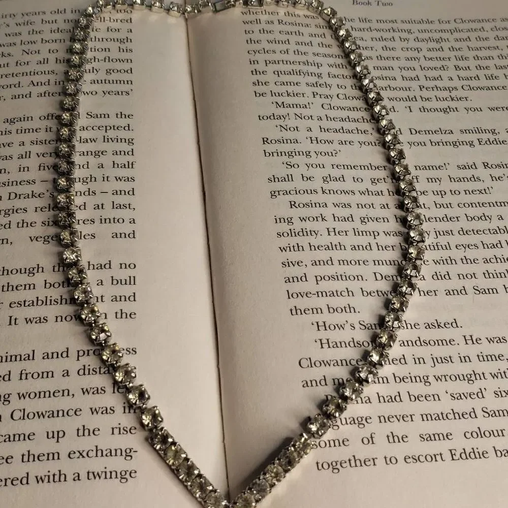 Faux Diamon V Shaped Neckalce